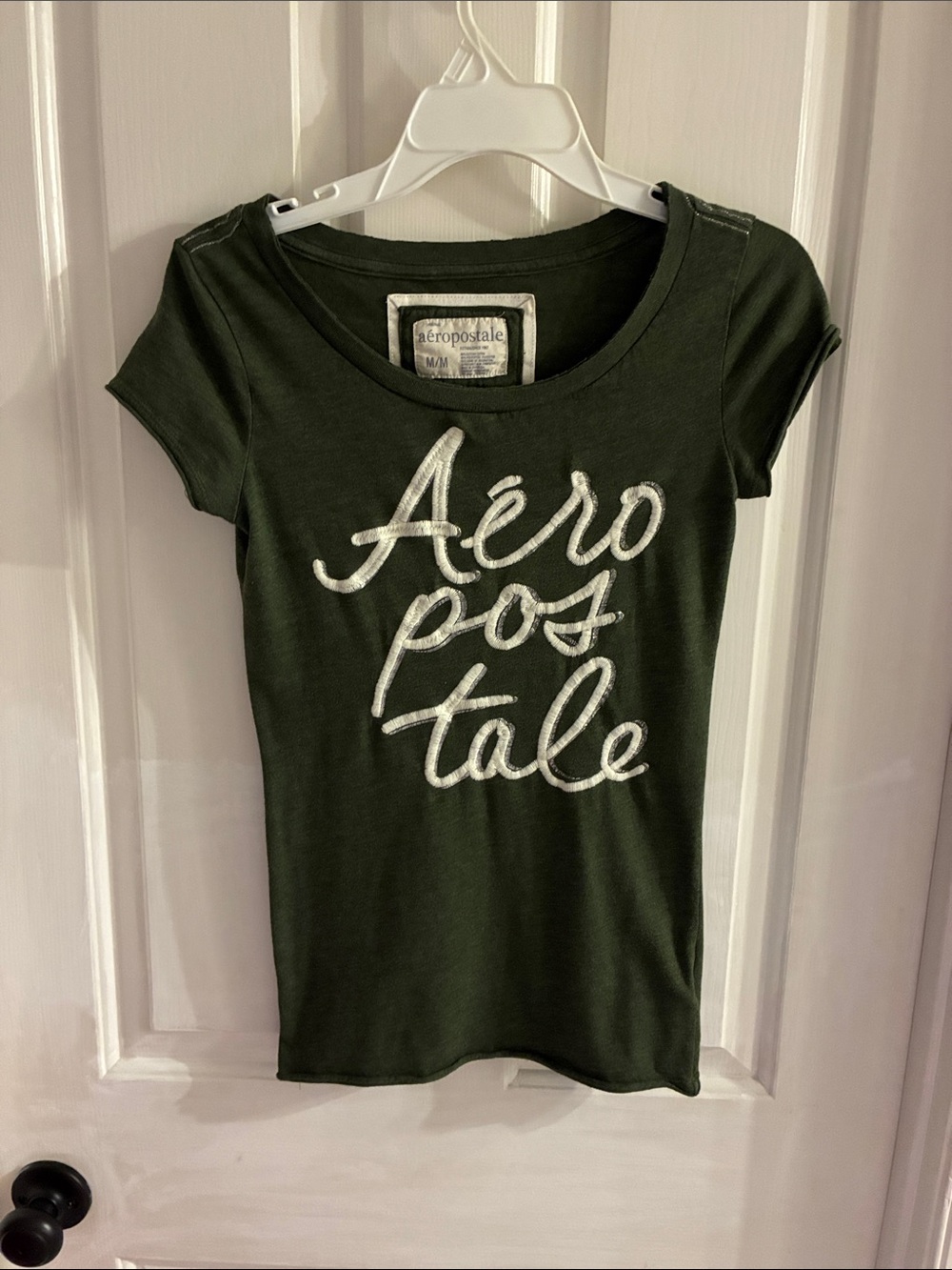 Aeropostale Olive Green Short Sleeve Logo T-shirt